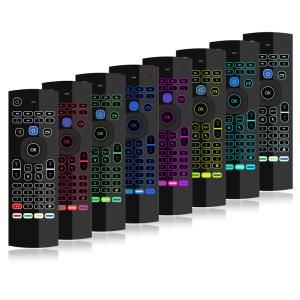 China Voice Remote Tv Box Air Mouse , Fly Mouse Remote Control Double Keyboard on sale