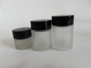 China 10g 20g Empty Cosmetic Glass Jars With Lids Screen Printing Surface on sale