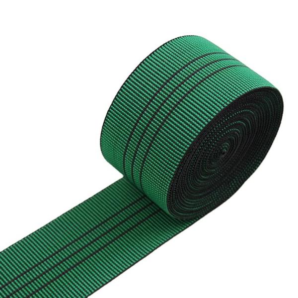 Quality Green Upholstery Elastic Webbing PP 2 Inch Polypropylene Webbing for sale