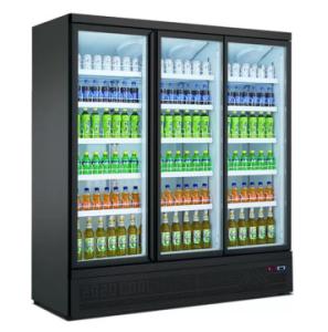 China Black series two door three door air cooled commercial large capacity display cabinet refrigeration wholesale