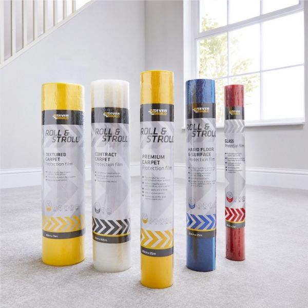 Customized Logo Printing 60CM * 25M 50M 100M Carpet Protection Tape Film For Exhibition