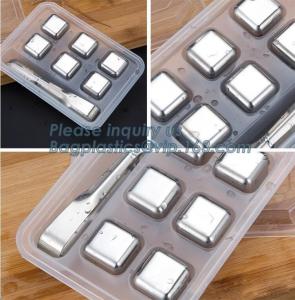 Free Stainless Steel Ice Cube Dice Ice Cube Whisky Stone, New Stainless steel ice cubes Square shape whiskey stone, pac