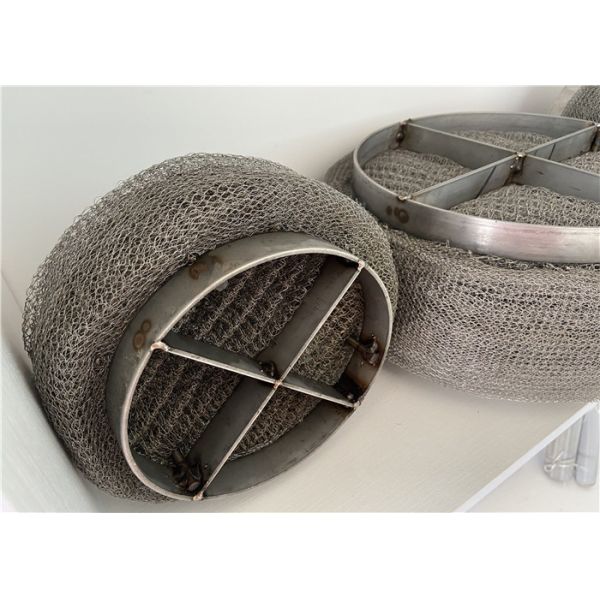 Knitted Wire Mesh Demister Filter Rating 99.9% Performance Stainless Steel