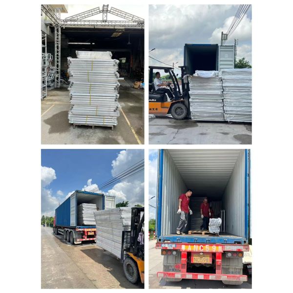 Adjustable Portable Stage Platform Modular System Square Red Finish Aluminum Alloy Stage