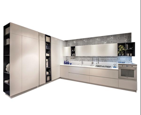 Quality Walnut Wood Modern MDF Kitchen Cabinets With Drawers Kitchen Furniture for sale