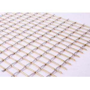 SS321 2.5m Lock Crimp Wire Mesh Square Hole