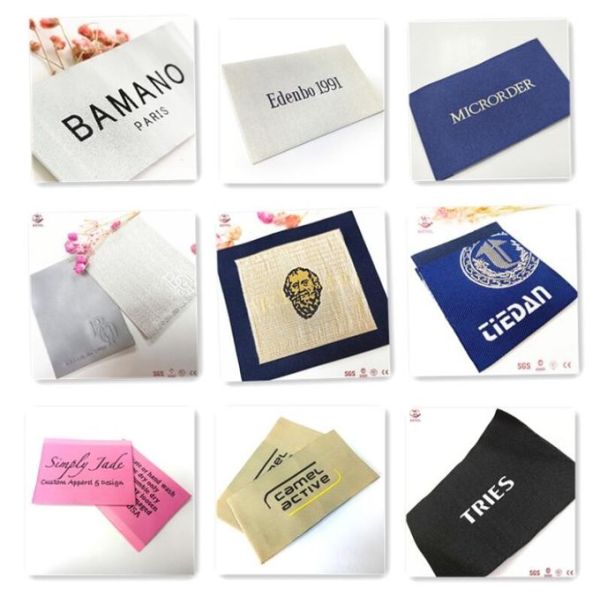 High End Custom Printed Clothing Labels Neck Collar Tags for Clothing