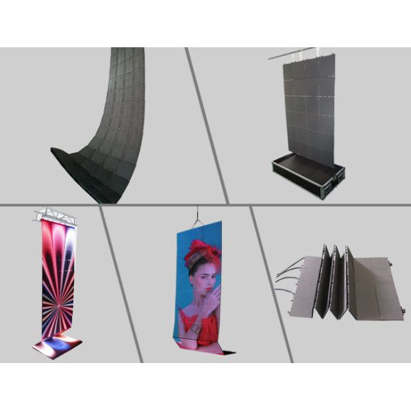 Custom Billboard LED Display RGB , 24 Pcs Foldable LED Screens For Advertising