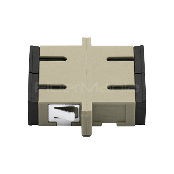 Beige Fiber Optic Adapters SC UPC To SC UPC Multimode Duplex Fiber Adapter