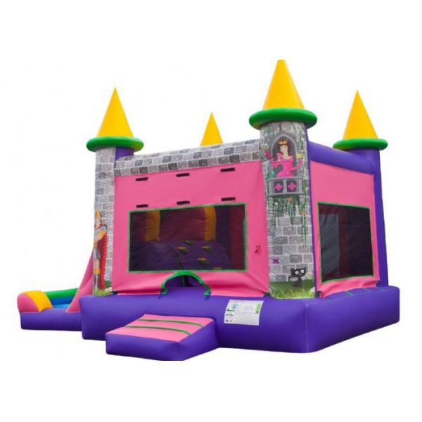 Toddler Funny Princess Bouncy Castle , Purple Disney Princess Bounce House