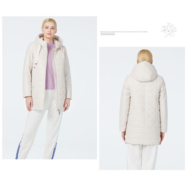 Comfortable and Durable Woman Demiseason Coat with Symmetrical Pockets and Button,straight  Trim