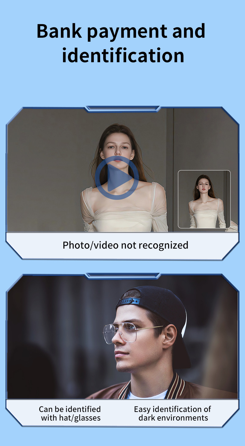 3D Face Recognition Tuya Intercom APP Control Camera Smart Intelligent Digital Gate Lock