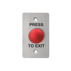 Anti - Vandal Red Door Exit Push Button Micro Switch With Fireproof Material Faceplate