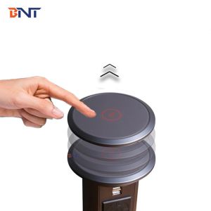 Multifunctional kitchen pop up power socket with wireless phone charger