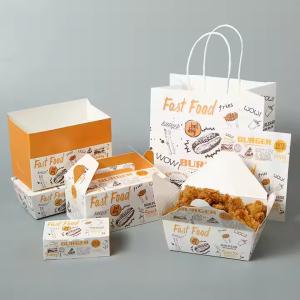 China Wholesale Takeaway Food Packaging Hamburger Boxes Customized Fried Chicken Boxes wholesale
