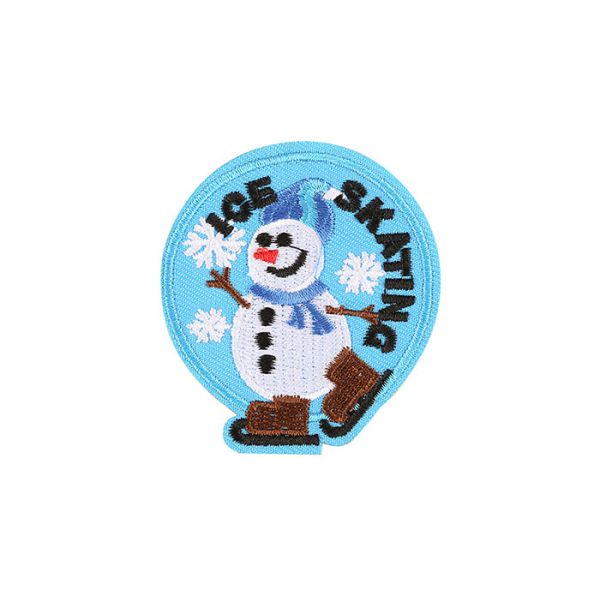 Snowman Iron On Jacket Clothes Adhesive Embroidered Patches Christmas Stickers