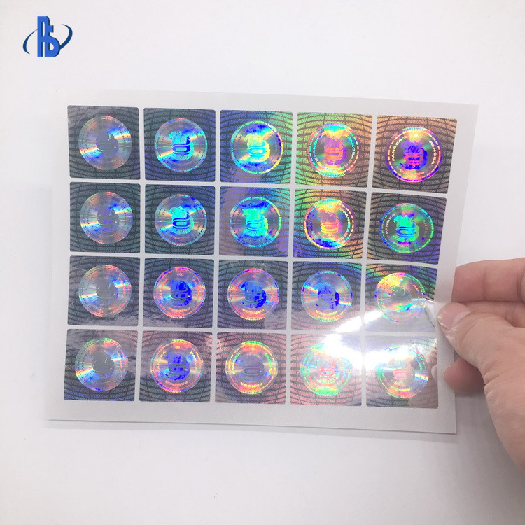Waterproof 0.05mm Polyester Hologram Security Stickers