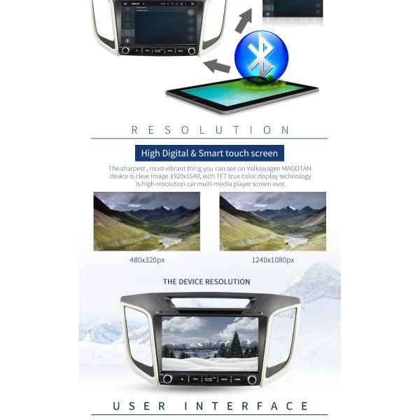 Built - In GPS Navigation System Hyundai Car DVD Player Mirror Link Support