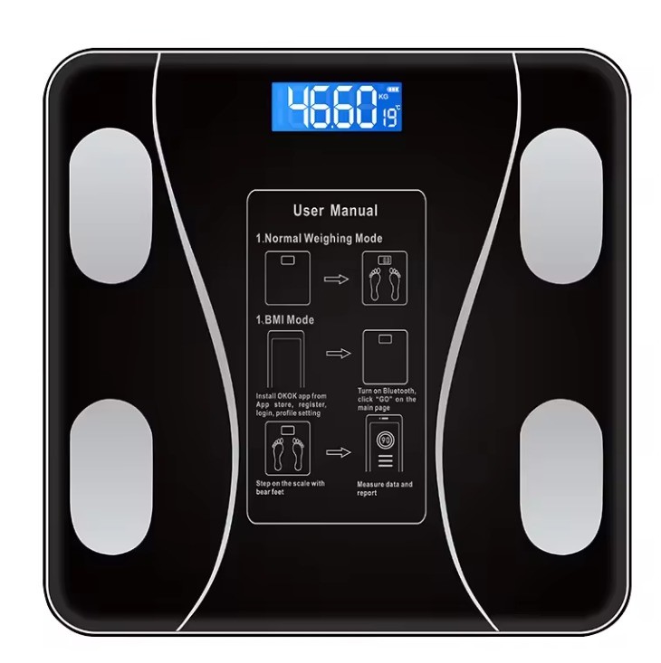 Intelligent Analysis Bluetooth Smart Body Scale with Household Bathroom and