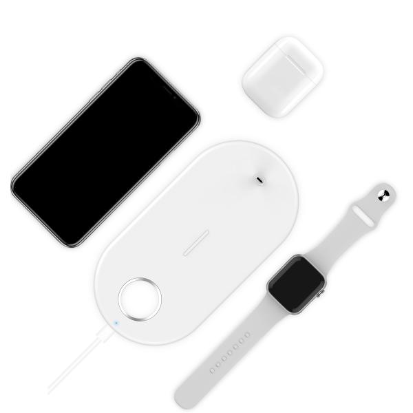 Quality Multiple Devices Mobile Phone Watch Qi 10w Wireless Charger for sale