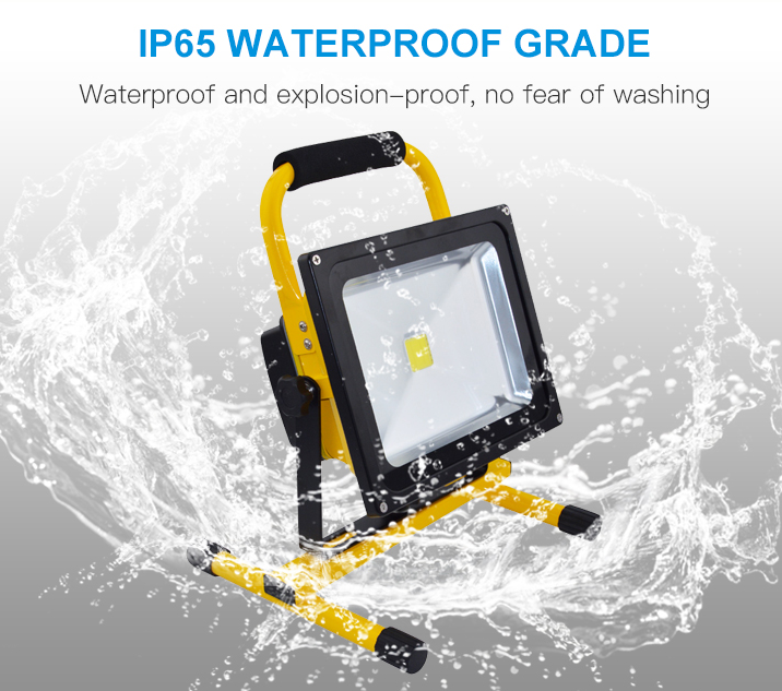 2020 Rechargeable IP65 waterproof outdoor Led Flood Lights with high lumen and high quality