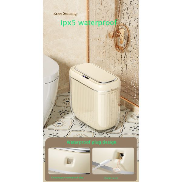 Multi-scene Sewn Inside and Outside Double Bucket Design Intelligent Induction Smart Garbage Can