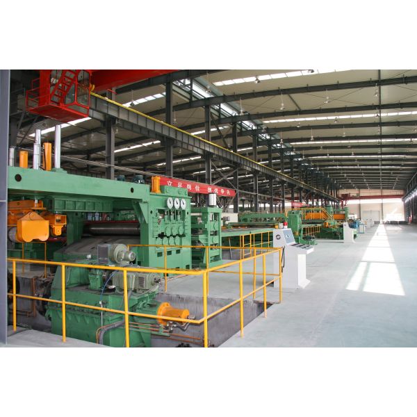 Video outgoing-inspection for steel coil cutting machine Uncoiling leveling and shearing