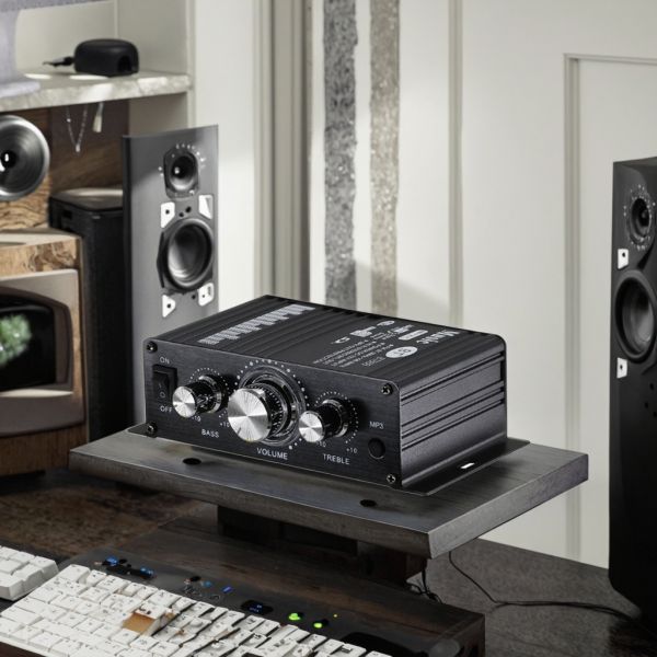 BT-888 Mini 12V Home Amplifier 20W+20W BT Wireless Small Metal Hot-Selling for Foreign Trade Cross-Border