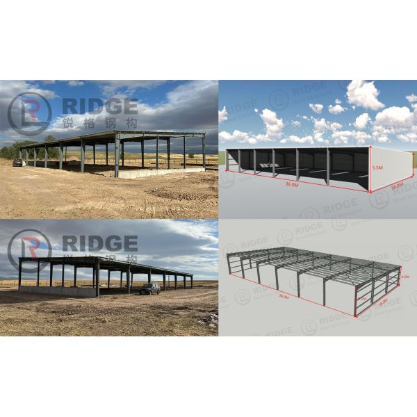Prefabricated Quick Assembly Steel Industrial Prefabricated Metal Prefab Factory Building Workshop Shed Beam Hangar Warehouse Column Building Steel