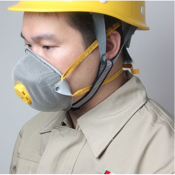 Quality N95 FFP2 Anti Dust Respirator Silicone Mask Low Expiratory Resistance With Valve for sale