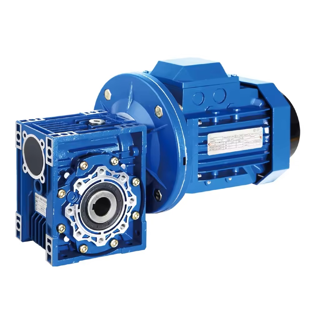 Worm gear reducer close-up