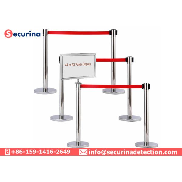 Horizontal Frame A4 Crowd Control Barrier Connector 63mm With Three Colors