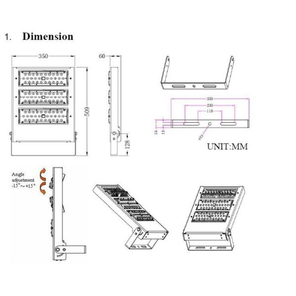High power waterproof 150w outdoor led flood light for Advertising Billboard 5 years warranty