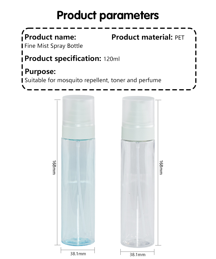 Skin Care Packaging PET Fine Mist Spray Bottle Mosquito Repellent Toner And Perfume Bottle UKP24