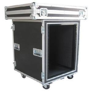 China Aluminum Flight Case With Wheels / Handles Plastic 4U Rack Case on sale