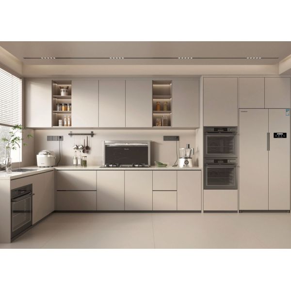 Professional kitchen cabinet installation example