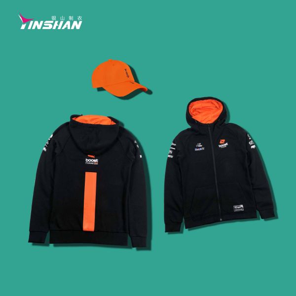 Stylish and Warm Custom Logo Embroidery Racing Hoodies for Teamwear and Sportswear