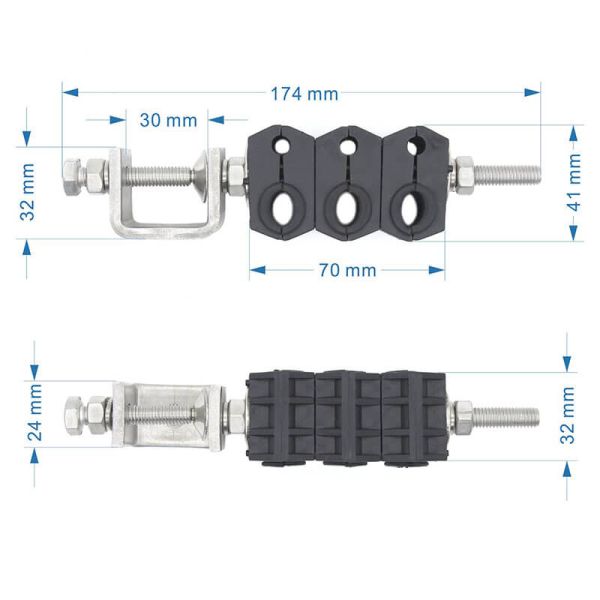HUAWEI Rubber Sleeve Fiber Optic Feeder Clamp Outdoor Use