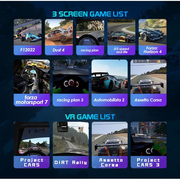 9d Vr Racing Simulator Machine 3-Axis 3-Screen Coin Operated Racing Car Game