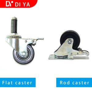 China Shock Absorption Chromium Industrial Caster Wheels Swivel Lock Damping wholesale