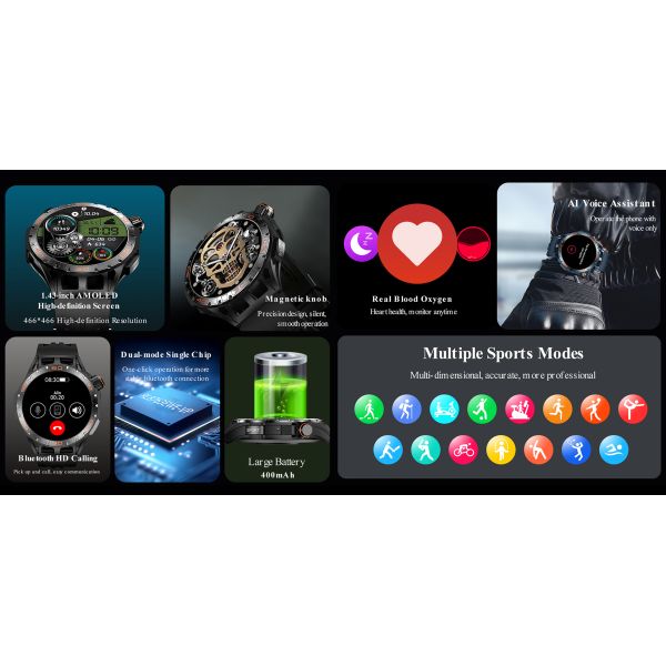 Bluetooth Activity Tracker Gps Smart Watch Waterproof For Outdoor Sports