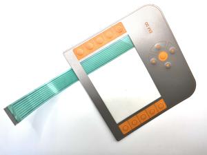 LED Backlight Screen Printing Rubber Membrane Keyboard With Transparent Window Display