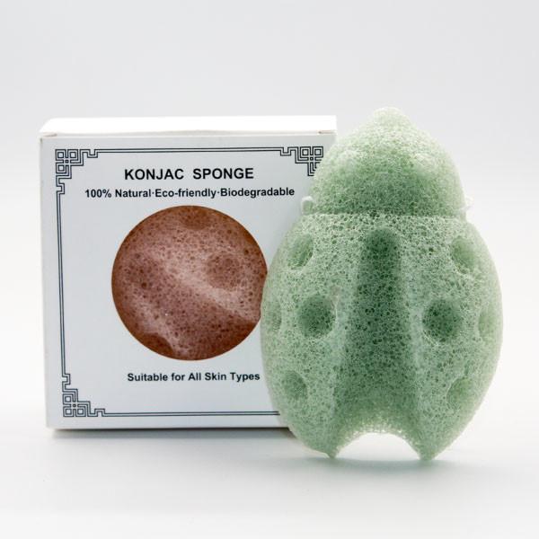 Quality Facial Cleanser 100% Natural Green Tea Konjac Sponge for Facial Cleansing for sale
