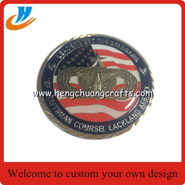 Custom 50mm C001 US Navy Metal Challenge souvenir Coin with epoxy