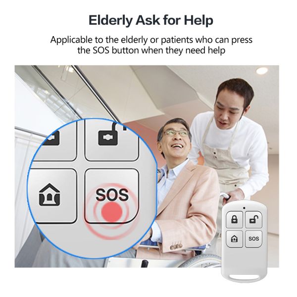 433Mhz WIFI GSM Alarm System 1900mHA Smart Alarm Sensor Touch Screen