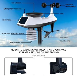 China 600-1100 HPa Air Pressure Detection Automated Weather Station Wireless For Home Display wholesale