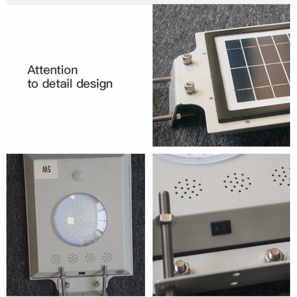 Chinese Factory Solar 5W Integrated Design Stand Alone solar Garden Light With Lithium Battery