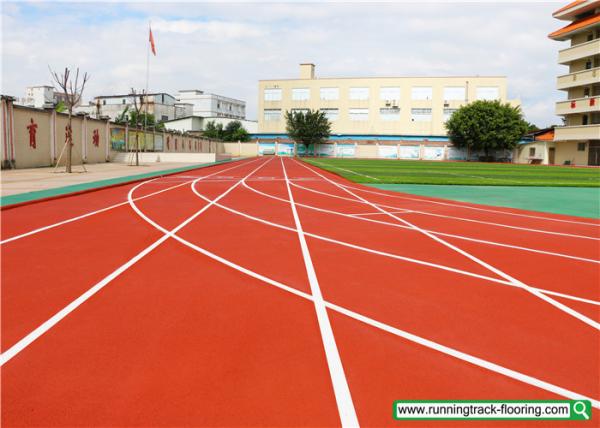 Quality SSGsportsurface Full PU Mixed Recycled Rubber Running Track Playground Flooring for sale