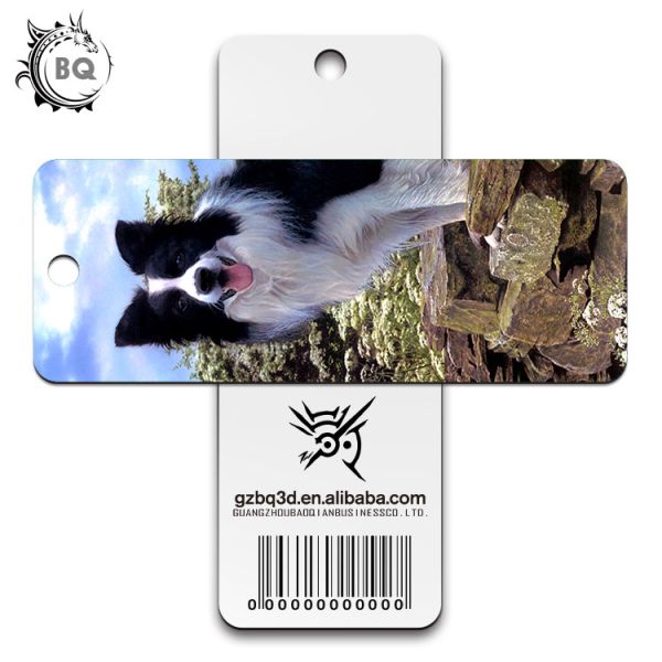 Custom 0.6 mm PET 3D Lenticular Bookmark With Two Sides CMYK Printing