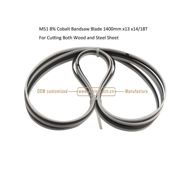 M51 8% Cobalt Band Saw Blade 1400mm x13 x14/18T For Cutting Both Wood and Steel Sheet